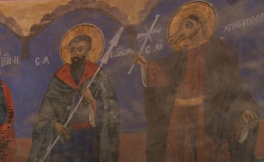 ĆELAVI ISUS, VANZEMALJCI I PSOGLAVI SVETAC: Misterije srpskih srednjovekovnih manastira! Ove freske niko ne ume da objasni (FOTO)