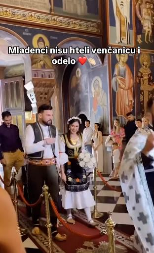 Snimak crkvenog venčanja rasplakao Srbe: Jedan detalj na mladencima ostavio sve bez teksta: "Nek' dušmani pocrkaju" (VIDEO)